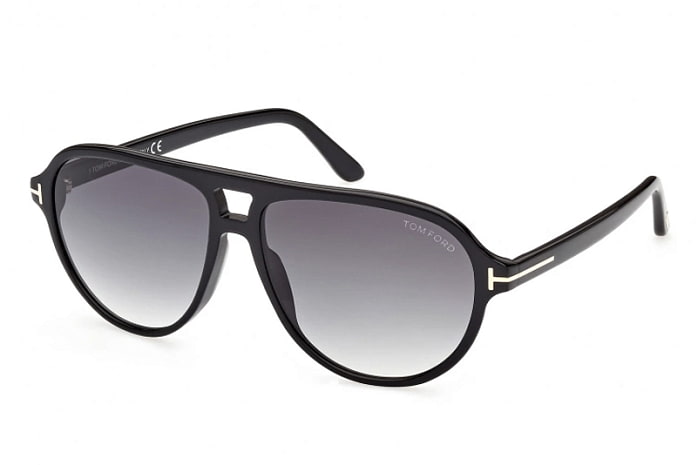 Солнцезащитные очки Tom Ford TF 932/S 01B — вид под углом 45°